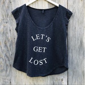 7Shores Let’s Get Lost Graphic Scoop Neck Tee